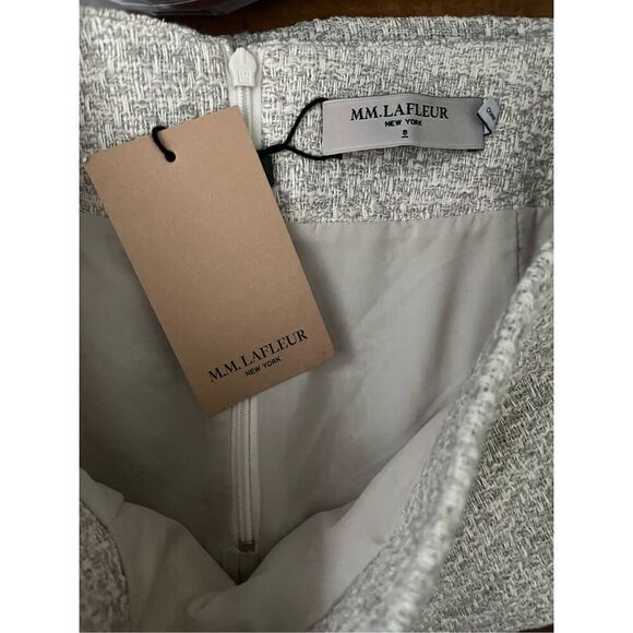 MM.Lafleur New York‎ Sea Salt Ivory Rowley 1.0 Cotton Boucle Mini Skirt Size 8 - Picture 3 of 5